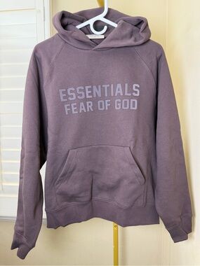 NWT Fear of God Essentials Hoodie 'Plum’